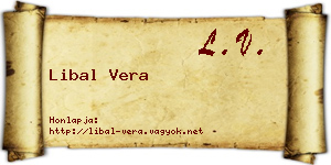 Libal Vera névjegykártya